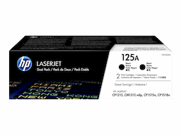 HP 125A 2-pack Black Original LaserJet Toner Cartridges (CB540AD)
