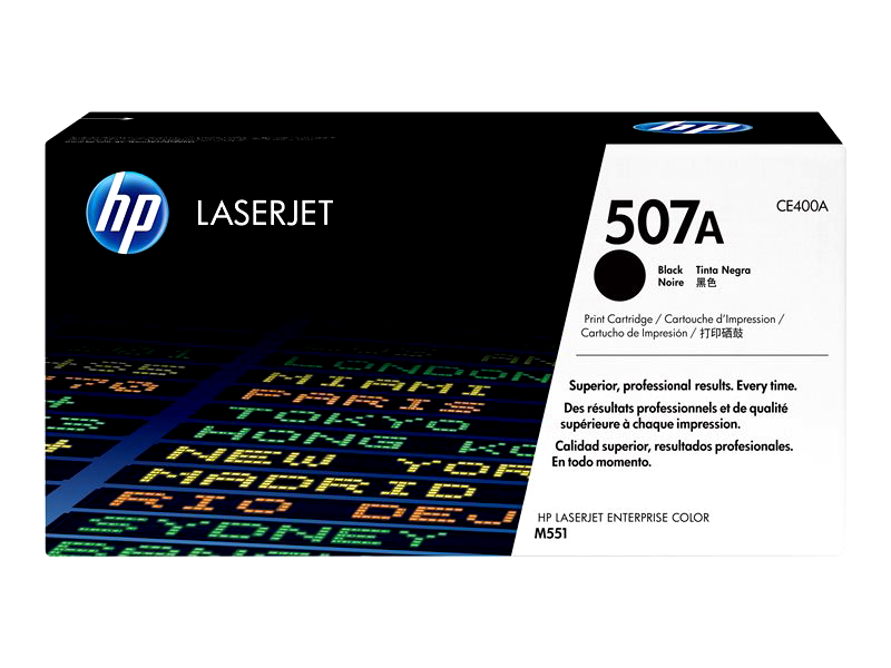 HP 507A - black - original - LaserJet - toner cartridge (CE400A)