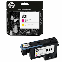 HP 831 - yellow, magenta - printhead