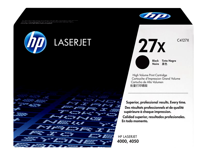 HP 27X (C4127X) Black High Yield Laserjet Toner Cartridge