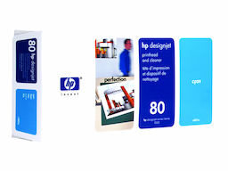 HP 80 - cyan - printhead with cleaner