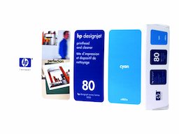 HP 80 - cyan - printhead with cleaner