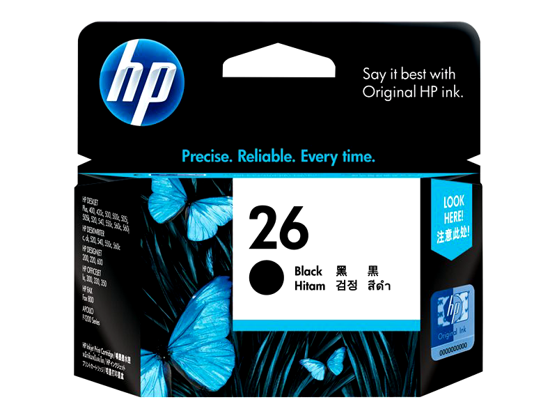 HP 26 - black - original - ink cartridge
