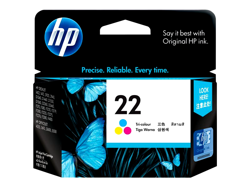 HP 22 - colour (cyan, magenta, yellow) - original - ink cartridge