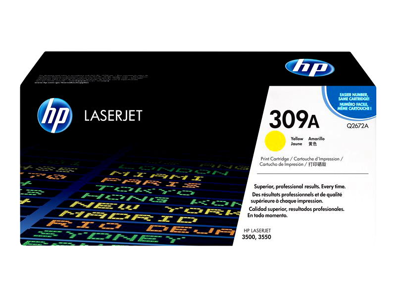 HP 309A - yellow - original - LaserJet - toner cartridge (Q2672A)