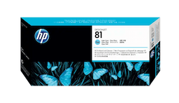 HP 81 Light Cyan DesignJet Dye Printhead and Printhead Cleaner
