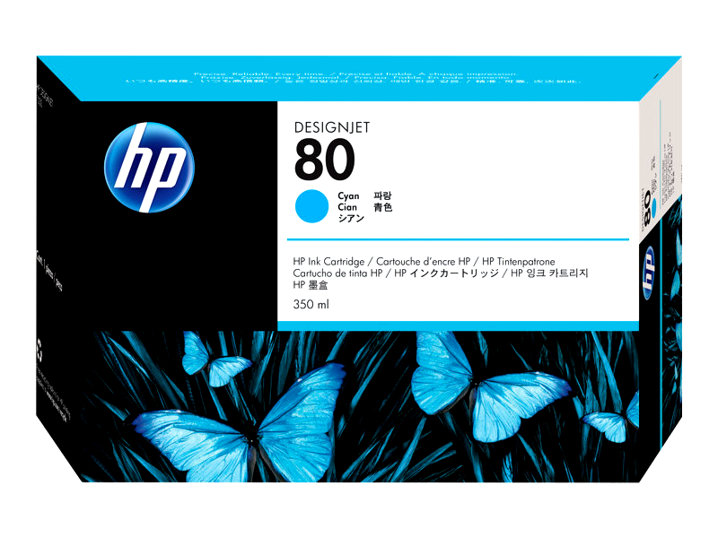 HP 80 - cyan - original - DesignJet - ink cartridge