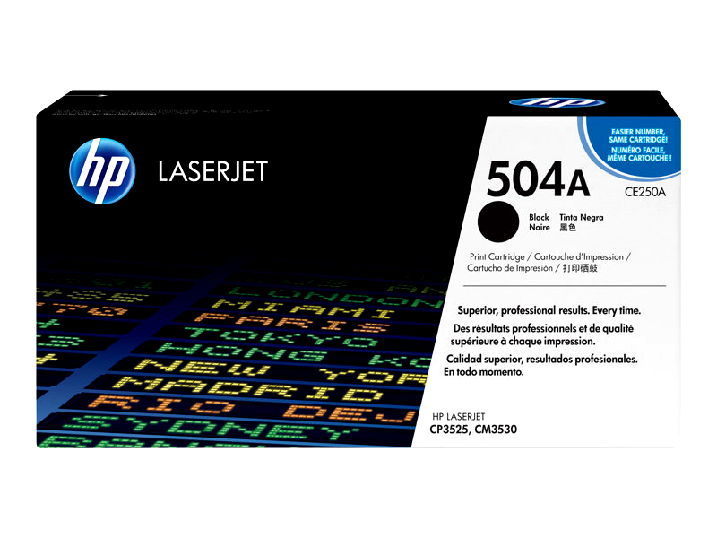 HP 504A - black - original - LaserJet - toner cartridge (CE250A)