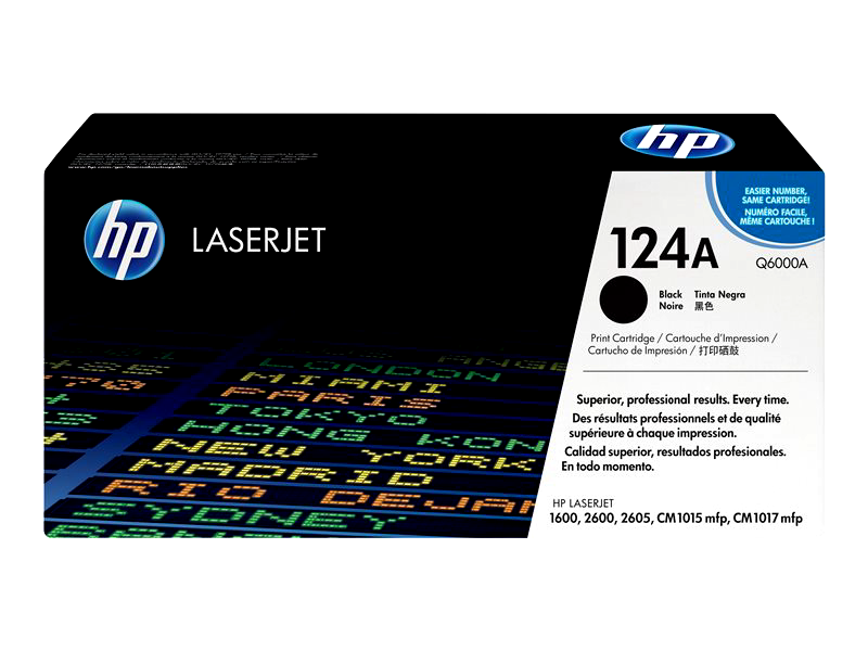 HP 124A - black - original - LaserJet - toner cartridge (Q6000A)