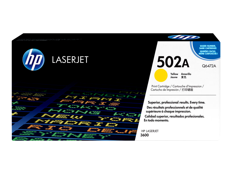 HP 502A - yellow - original - LaserJet - toner cartridge (Q6472A)