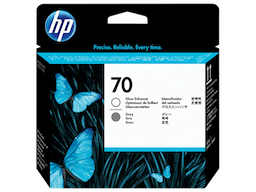 HP 70 Gloss Enhancer and Gray DesignJet Printhead, C9410A