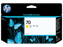 HP 70 130-ml Yellow DesignJet Ink Cartridge, C9454A