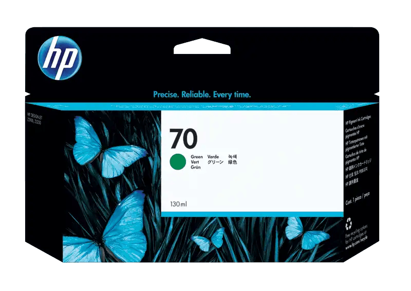 HP 70 (C9457A) 130-ml Green DesignJet Ink Cartridge