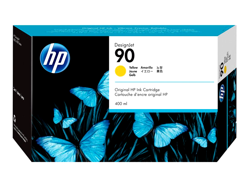HP 90 - high capacity - yellow - original - DesignJet - ink cartridge