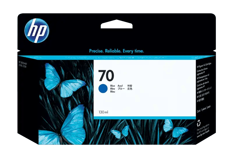 HP 70 130-ml Blue DesignJet Ink Cartridge, (C9458A)