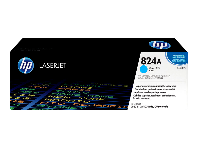 HP 824A - cyan - original - LaserJet - toner cartridge (CB381A)