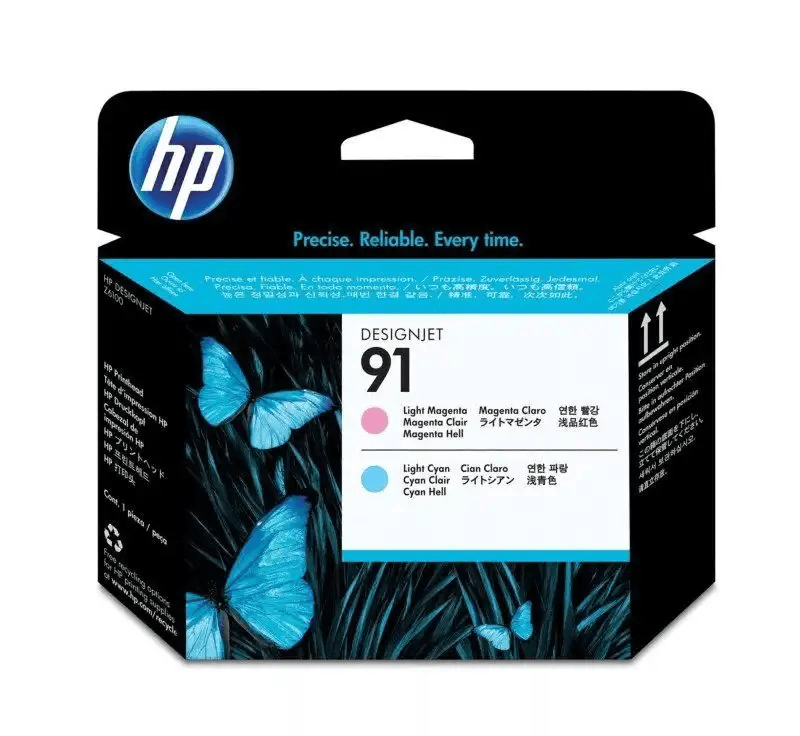 HP 91 Light Magenta and Light Cyan DesignJet Printhead