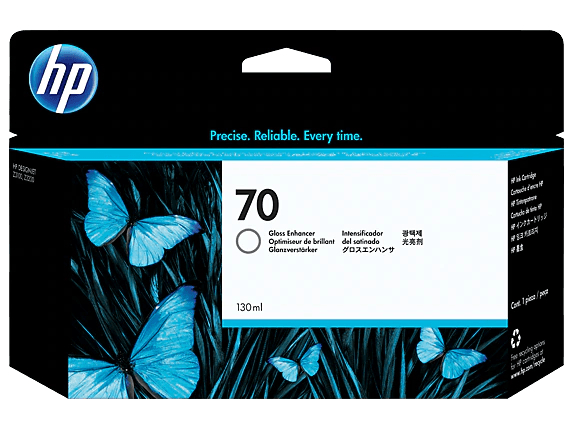 HP 70 130-ml Gloss Enhancer DesignJet Ink Cartridge, C9459A