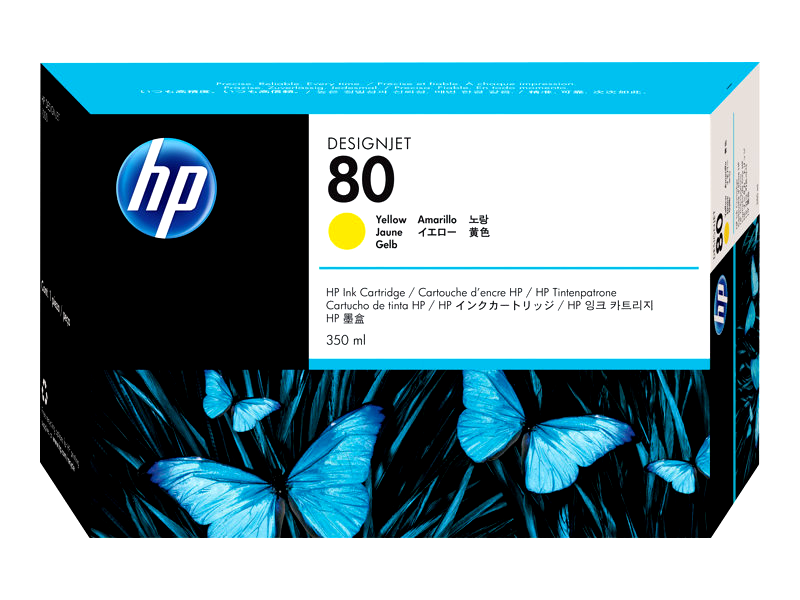 HP 80 - yellow - original - DesignJet - ink cartridge