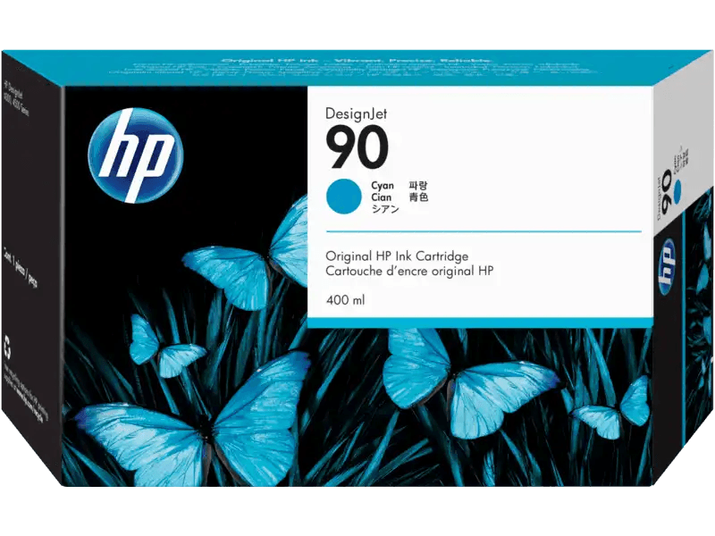 HP 90 (C5061A) 400ml Cyan DesignJet Ink Cartridge