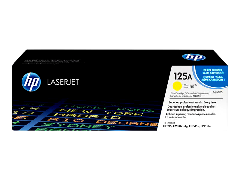 HP 125A - yellow - original - LaserJet - toner cartridge (CB542A)
