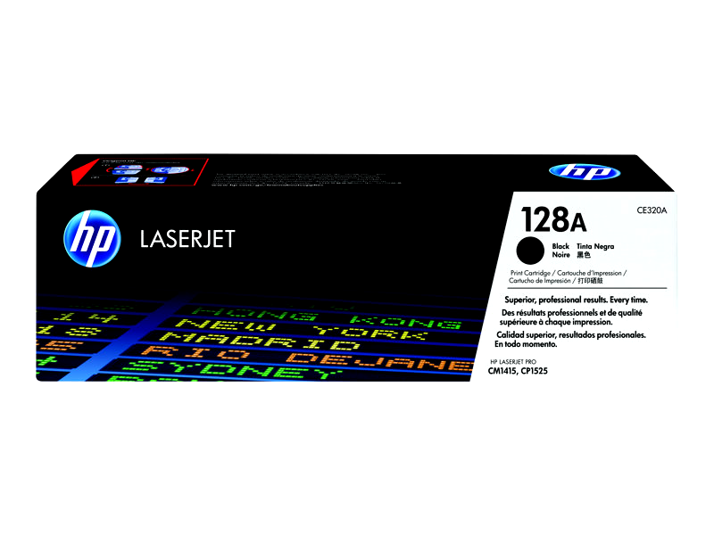 HP 128A - black - original - LaserJet - toner cartridge (CE320A)