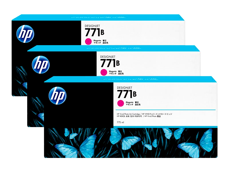 HP 771B - 3-pack - magenta - original - ink cartridge