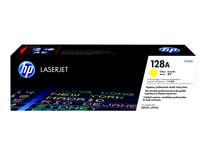 HP 128A - yellow - original - LaserJet - toner cartridge (CE322A)