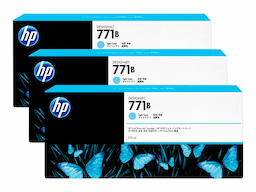 HP 771B - 3-pack - light cyan - original - ink cartridge