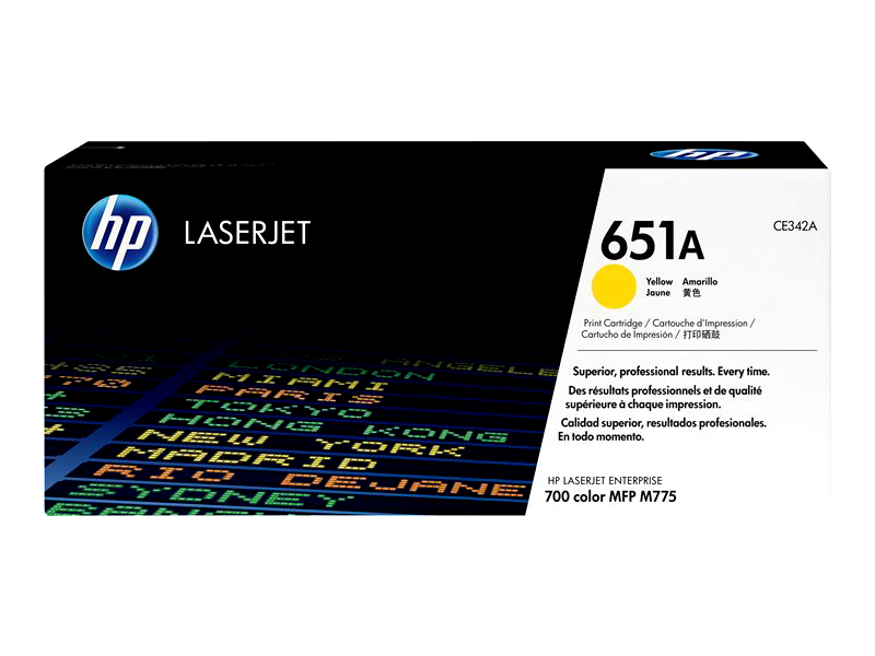 HP 651A - yellow - original - LaserJet - toner cartridge (CE342A)