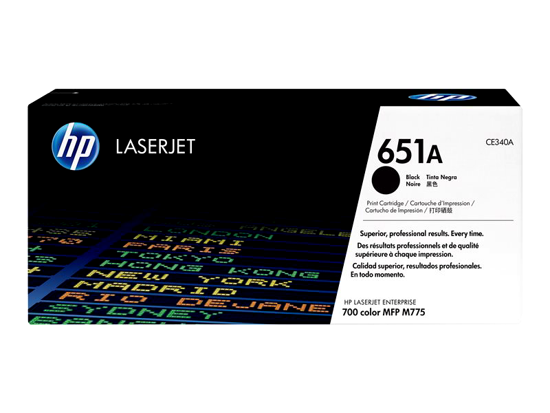 HP 651A - black - original - LaserJet - toner cartridge (CE340A)
