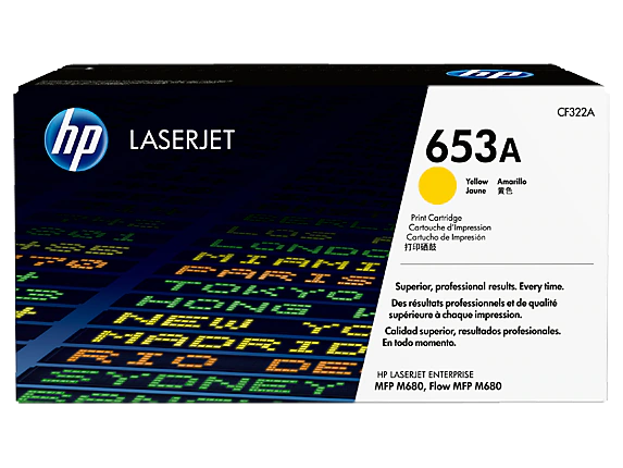 HP CF322AC 653A Yellow Original LaserJet Toner Cartridge