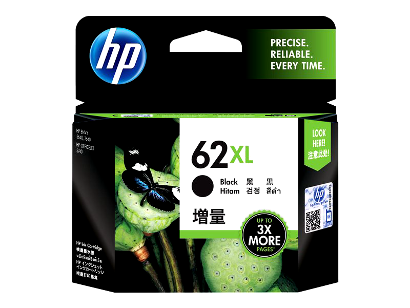 HP 62XL - High Yield - black - original - ink cartridge