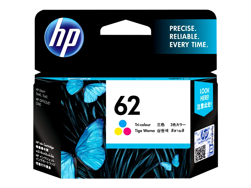 HP 62 - High Yield - colour (cyan, magenta, yellow) - original - ink cartridge