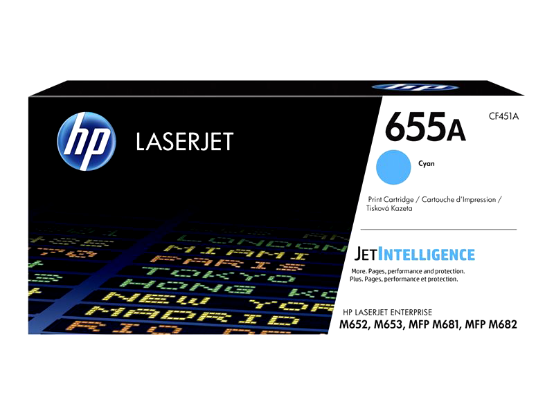 HP 655A - cyan - original - LaserJet - toner cartridge (CF451A)