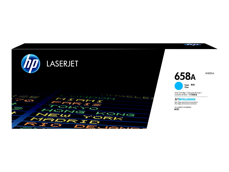 HP 658A - cyan - original - LaserJet - toner cartridge (W2001A)