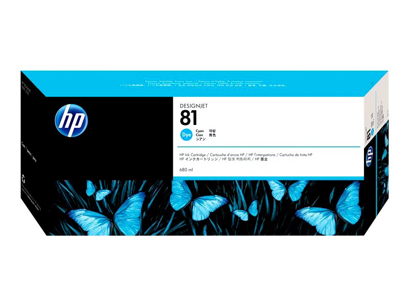 HP 81 - cyan - original - ink cartridge