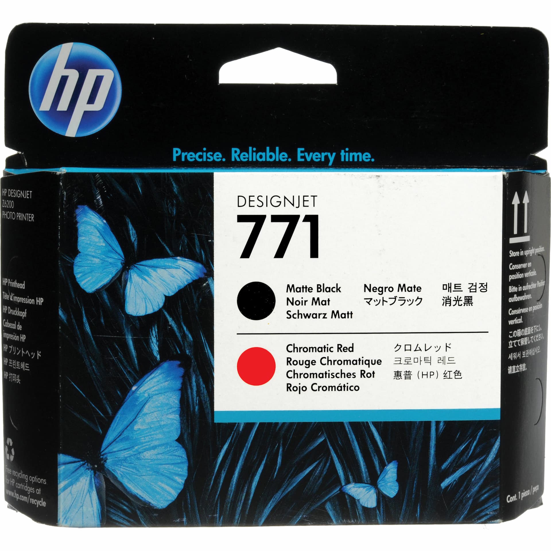 HP 771 - matte black, chromatic red - printhead