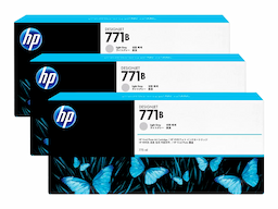 HP 771B - 3-pack - light grey - original - ink cartridge