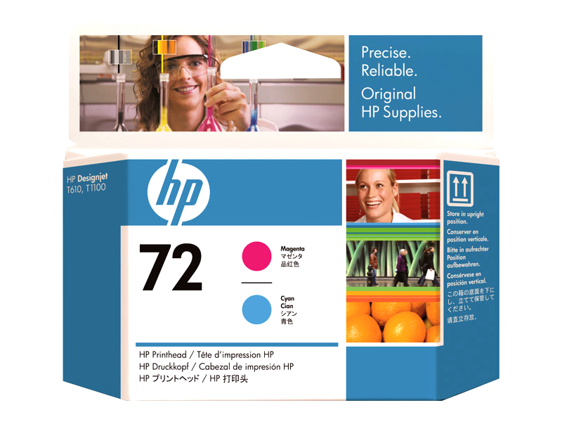 HP 72 - cyan, magenta - printhead