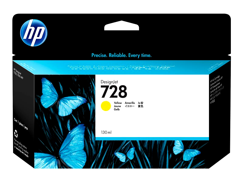 HP 728 - yellow - original - DesignJet - ink cartridge