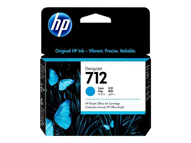 HP 712 - cyan - original - DesignJet - ink cartridge