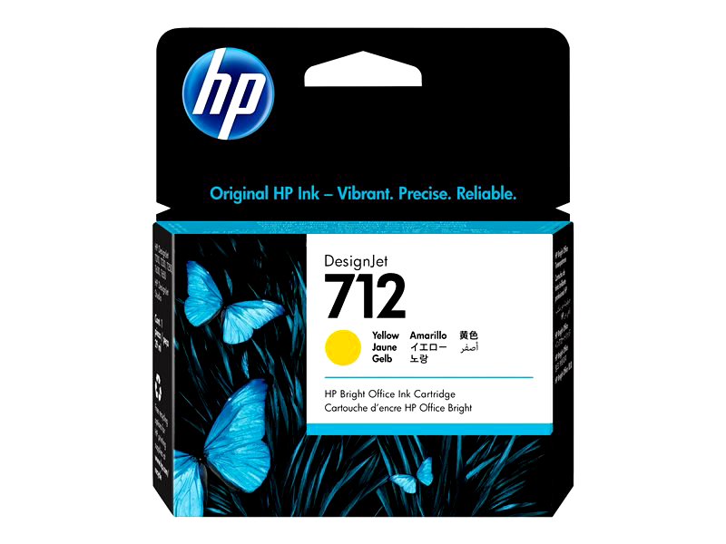 HP 712 - yellow - original - DesignJet - ink cartridge
