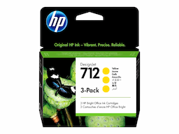HP 712 - 3-pack - yellow - original - DesignJet - ink cartridge