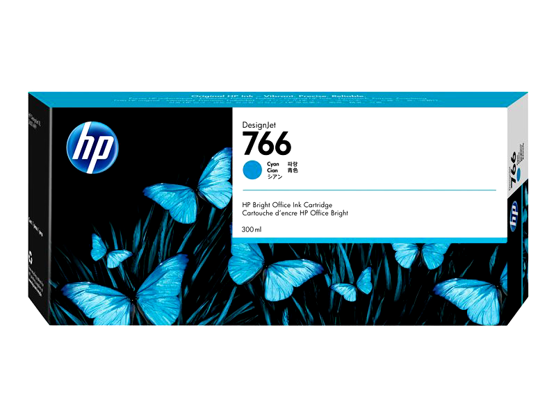 HP 766 - cyan - original - DesignJet - ink cartridge