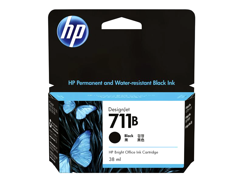 HP 711B - black - original - DesignJet - ink cartridge