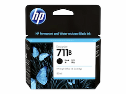 HP 711B - high capacity - black - original - DesignJet - ink cartridge