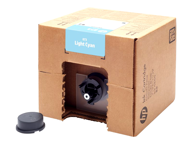 HP 873 3-liter Light Cyan Latex Ink Cartridge, 4UV88A