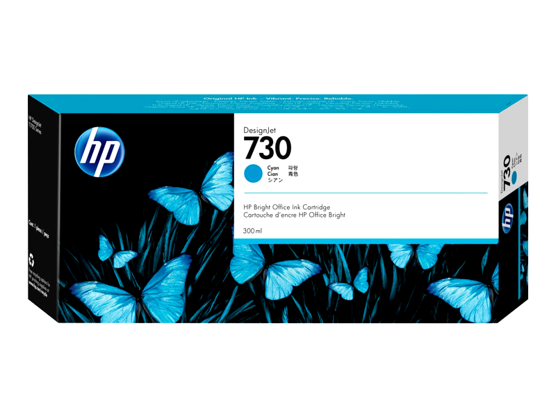 HP 730 - high capacity - cyan - original - DesignJet - ink cartridge