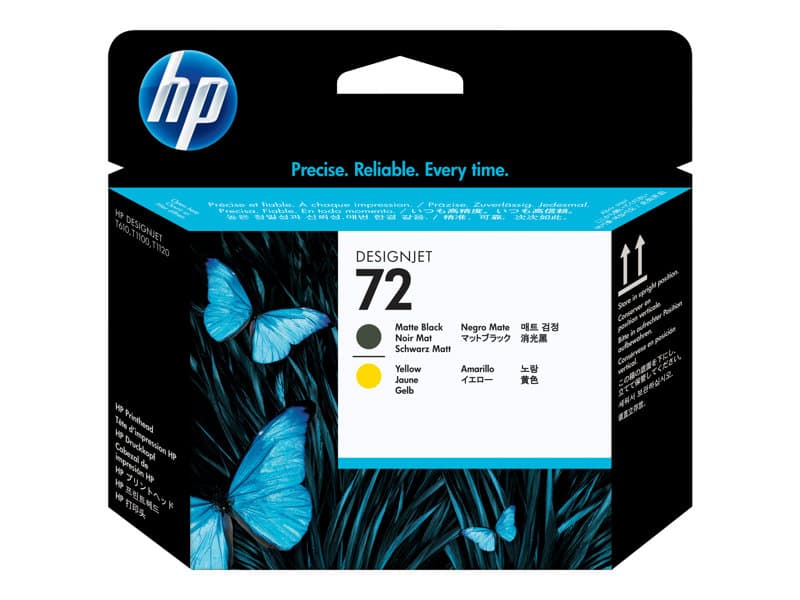HP 72 - yellow, matte black - printhead